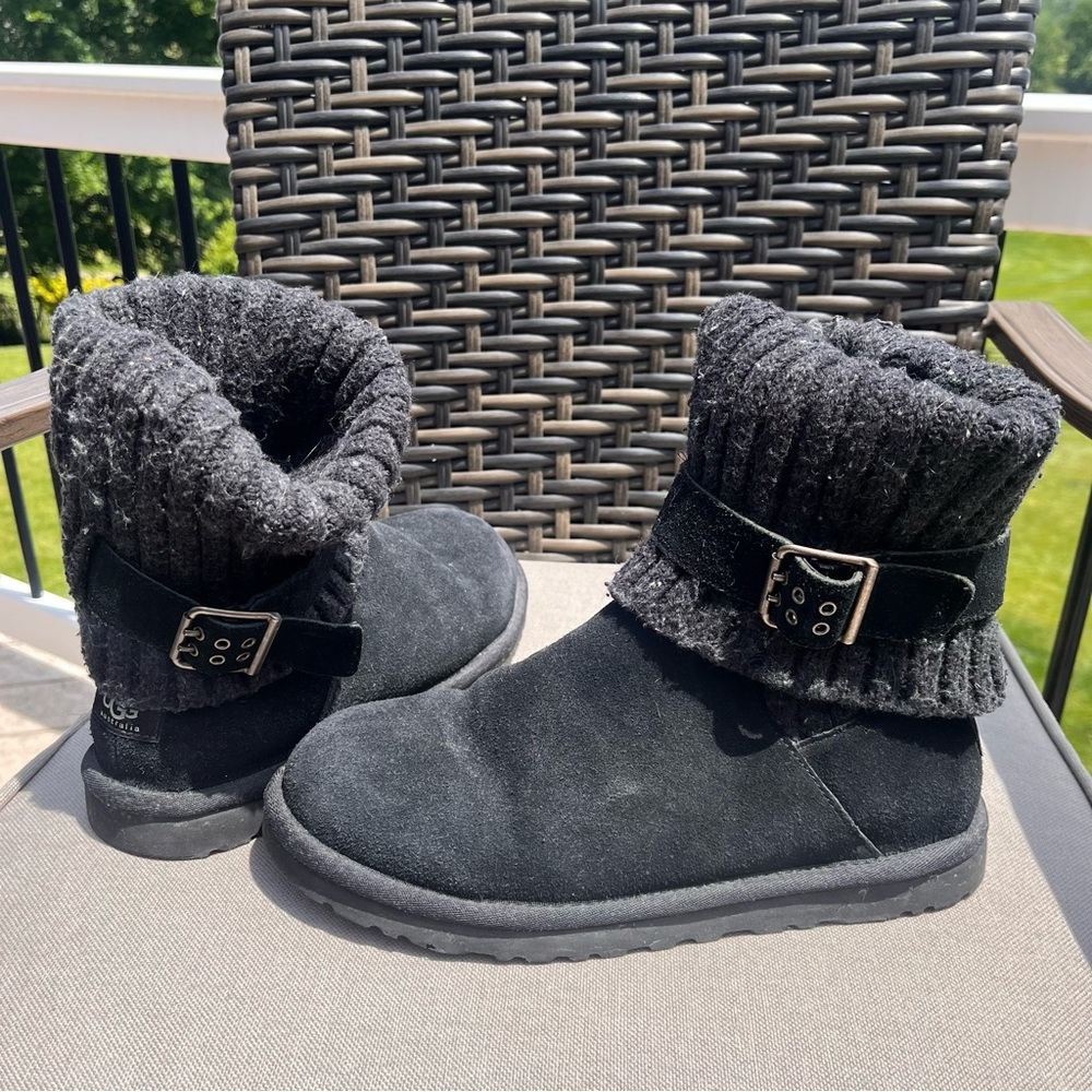 Knitted Black UGG Boots